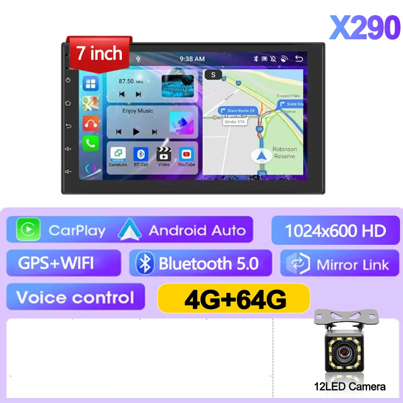 7/9/10 inch Universal Android 13 Car Radio 64G Autoradio android 2 Din car radio GPS BT Central Multimedia Smart car systems