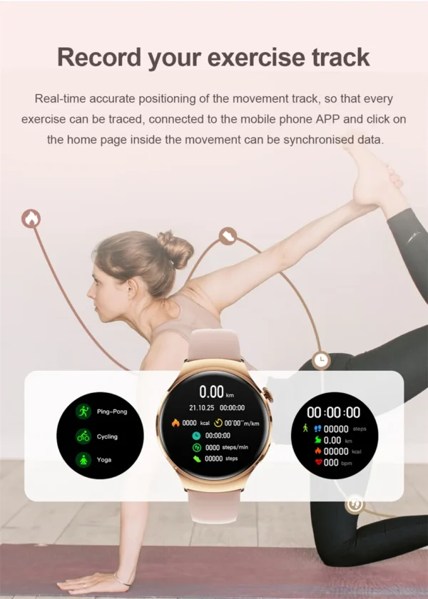 For Huawei WATCH 4 Smart Watch Women 360*360 AMOLED HD Screen NFC IP68 Waterproof Heart Rate Health Monitor Smartwatch 2025 New