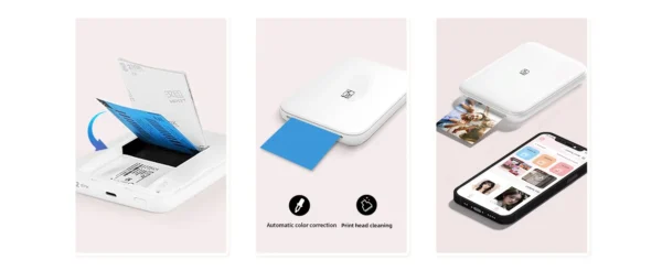 MT53 Portable Color Photo Printer Handheld Pocket Printer 313Dpi 2X3 inch Sticky-backed Photo Paper Printing Machine For Home