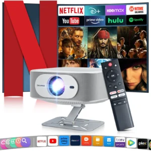 Salange Netflix Projector P92MAX Smart Android 13 1080P BT5.2 WiFi6 12000L Electronic Focus Auto Keyston 4K Movie HD Home Cinema