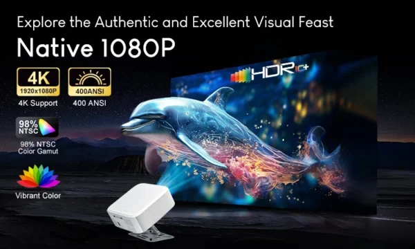 Salange Netflix Projector P92MAX Smart Android 13 1080P BT5.2 WiFi6 12000L Electronic Focus Auto Keyston 4K Movie HD Home Cinema