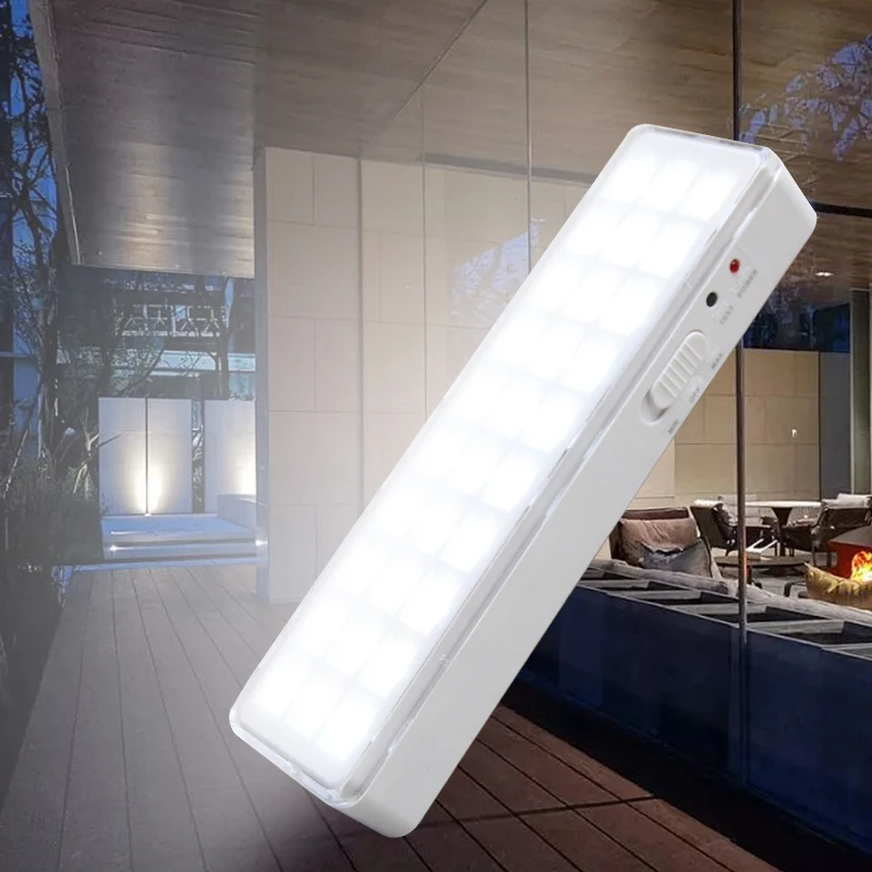 LED Emergency Light Rechargeable Portable Indoor Fire Fighting Lamps Wall-mounted Home Lights 30LEDs Exit Lamp Camping Lantern