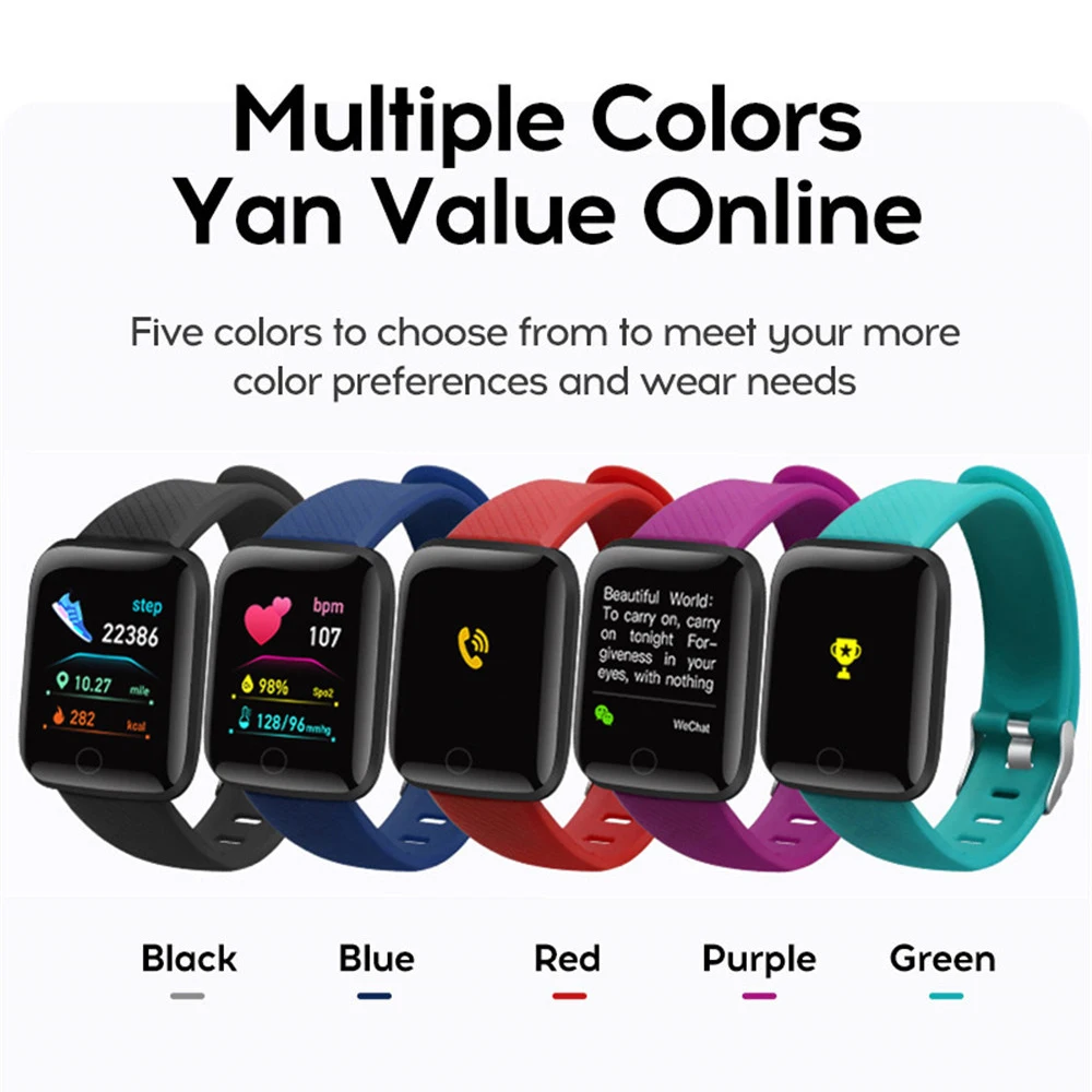 116plus Smart Watch For Men Women Gift 1.3 inch Screen Sports Fitness Watches Wristwatch Bluetooth 5.0 Calls Digital Smartwatch