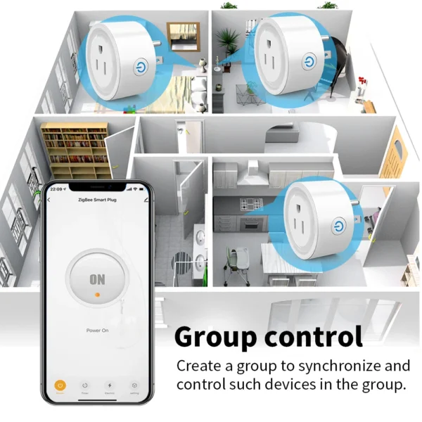 Tuya Smart Plug WiFi Socket 20A with Power Monitoring US Canada Mexico Peru Japan Timing Voice Control Support Alexa Google Home