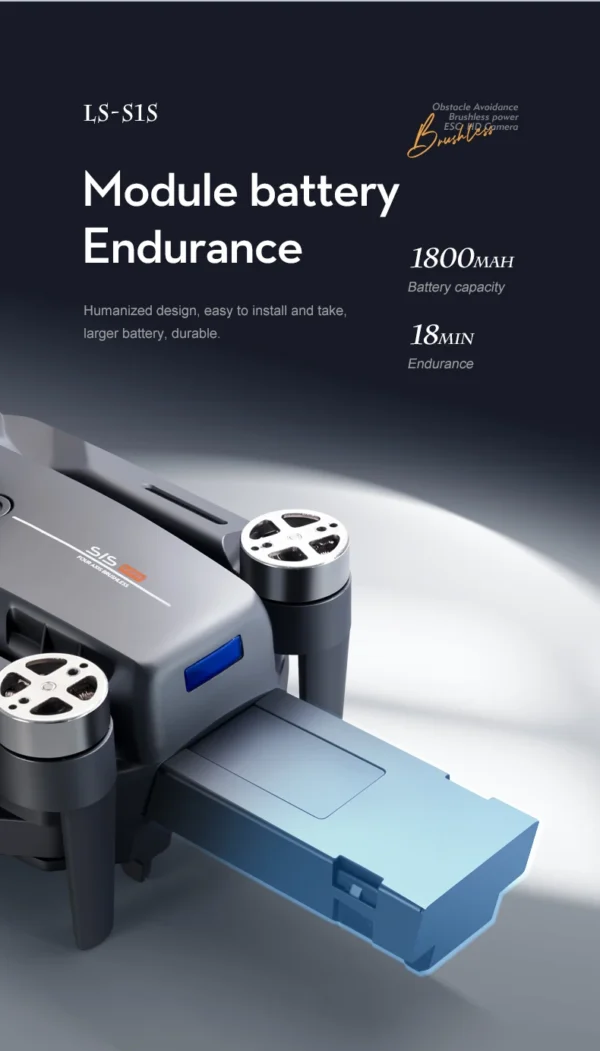 New S1S Mini Drone Caméra 8K Professional Brushless Motor Dron Obstacle Avoidance HD Dual Camera Foldable Quadcopter Toys