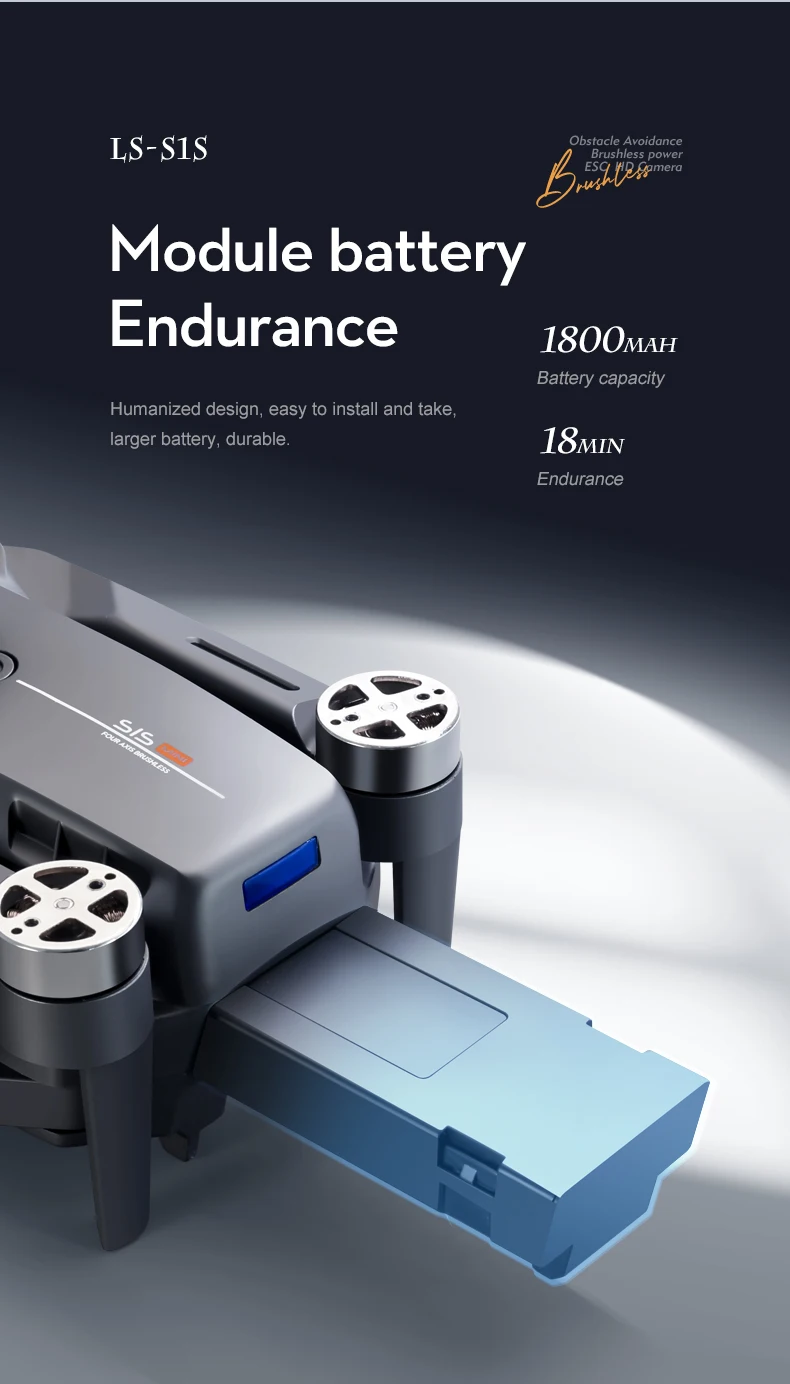 New S1S Mini Drone Caméra 8K Professional Brushless Motor Dron Obstacle Avoidance HD Dual Camera Foldable Quadcopter Toys