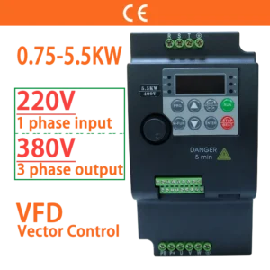 S3bbe0f9a2e6a4e47b1058b000a784b5f0.webp Input 220V to Output 380V VFD Variable Frequency Drive Converter Inverter 0.75/1.5/2.2/3.7/4/5.5 KW Motor Speed Controller