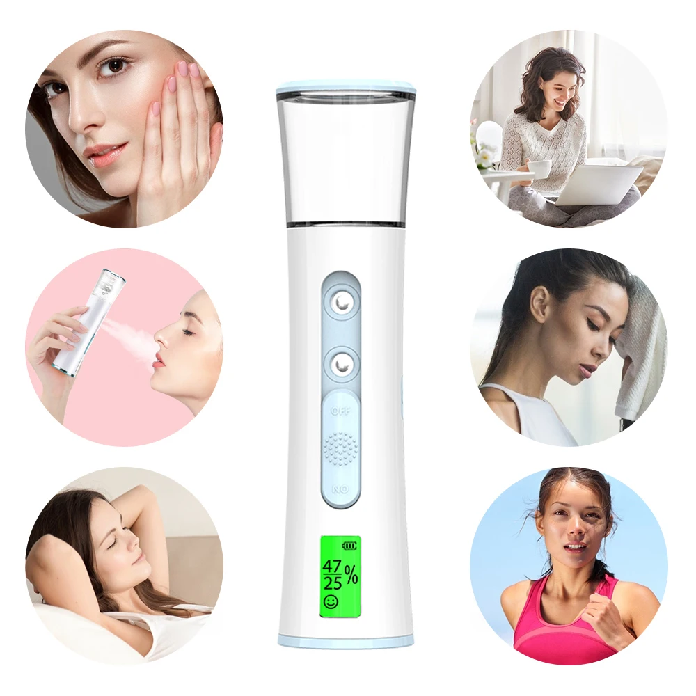 Ultrasonic Nano Mist Sprayer Cooler Face Steamer Moisturizer Steamer Humidifier Facial Mister Nebulizer Cooler Skin Care Tool