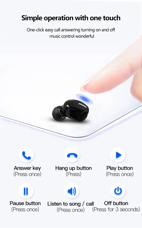 X9 Wireless Mini 5.0 Headphones Bluetooth-compatible Sport Headset Handsfree In-ear Earphone Earbuds for Xiaomi Huawei iPhone