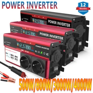 S3cc48088af63497a9c67dcc2f62b67eaa.webp SUDOKEJI 3000W 4000W (MAX POWER)Power Inverter for Car Inverter RV Boat 500W 800W DC 12V 24V To 120V 220V EU US UK Global Socket