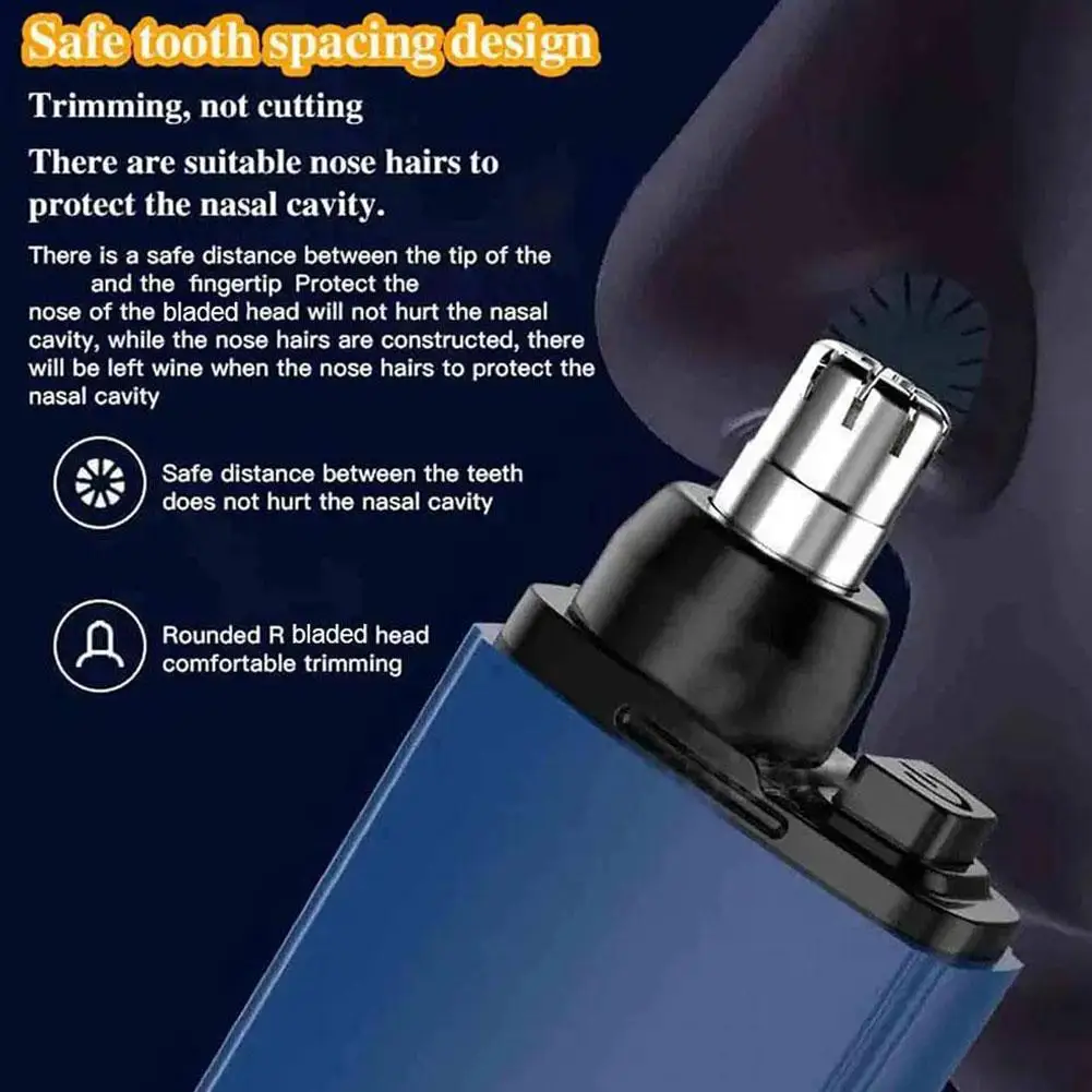 2 in 1 Electric Nose Hair Trimmer Clipper Rechargeable Multi-kinetic Shaving Unisex Automatic Washable Personal Care Appliances