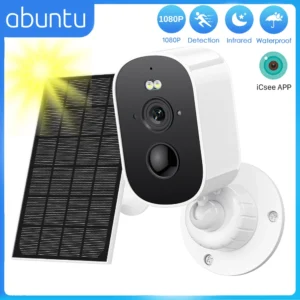 S3ec4bf7db9ea4f818738f5b04a3cc54e6.webp 1080P WiFi Camera Solar Outdoor Wireless Battery Powered Bullet Security Camera PIR Motion Alarm Cloud Storage Two Way Audio