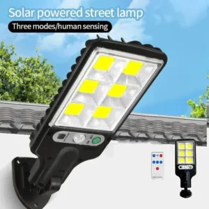 S3fea07543b2449818213655e87831de6C.webp AmmToo COB Outdoor Solar Lights Motion Sensor Solar 3 Modes Waterproof Security Wall Lighting for Patio Garden Door Street Light