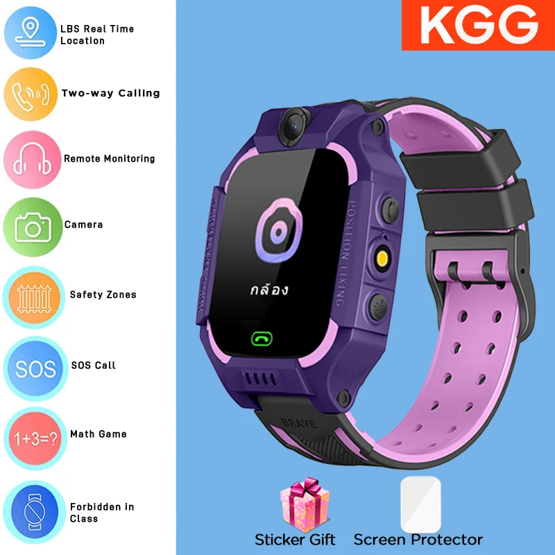 ﻿ Kids Smart Watch Phone 4G Sim Card 2G Internet SOS LBS Location Call Child SmartWatch Camera Waterproof Clock For Boys Girls