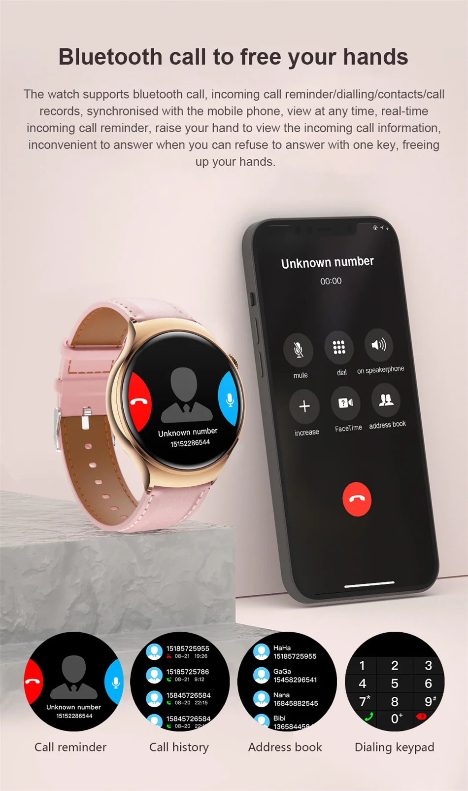 For Huawei WATCH 4 Smart Watch Women 360*360 AMOLED HD Screen NFC IP68 Waterproof Heart Rate Health Monitor Smartwatch 2025 New