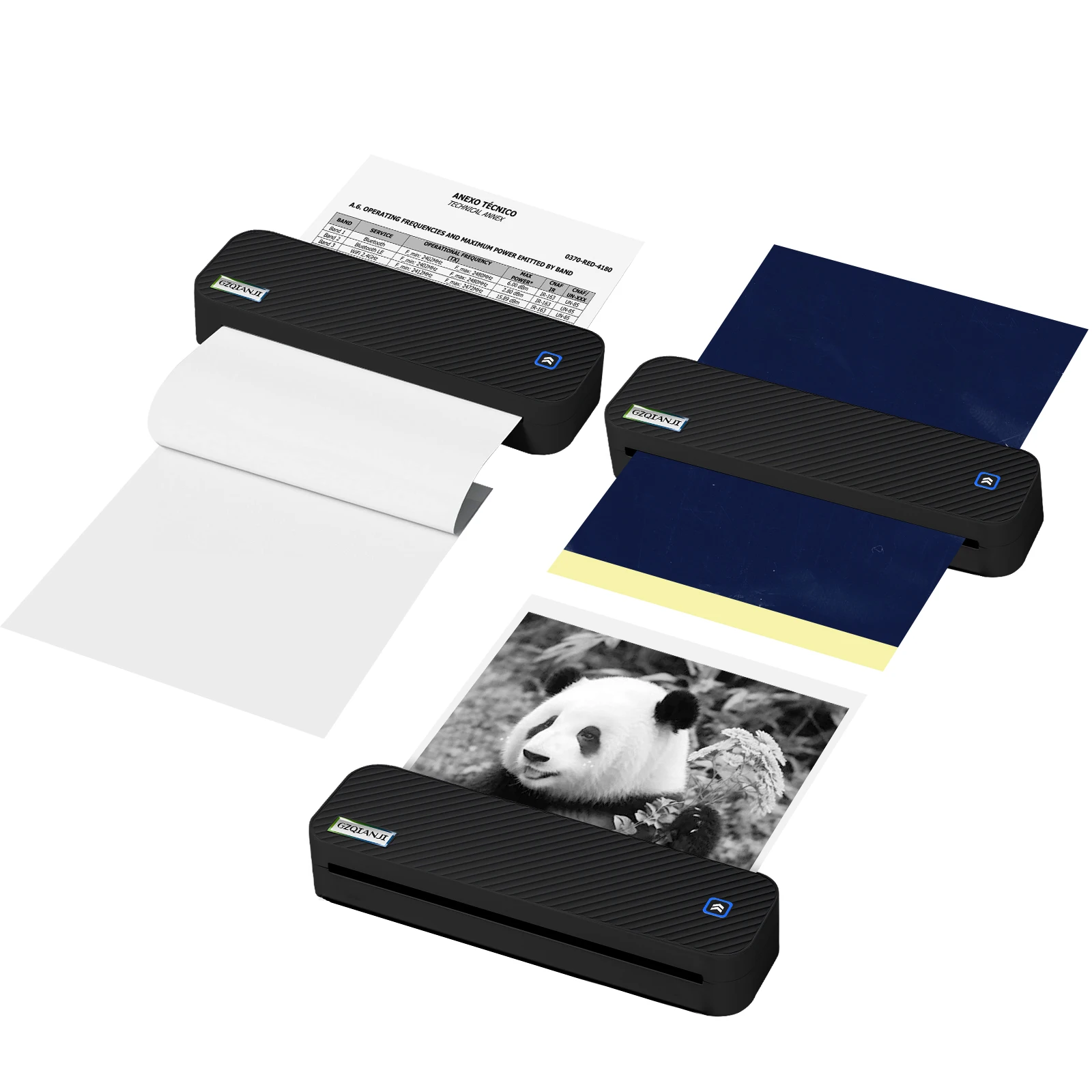 Inkless Portable A4 Thermal Printer Bluetooth PDF Excel Word Document Printing Machine Paper Roll For Office Work Home School