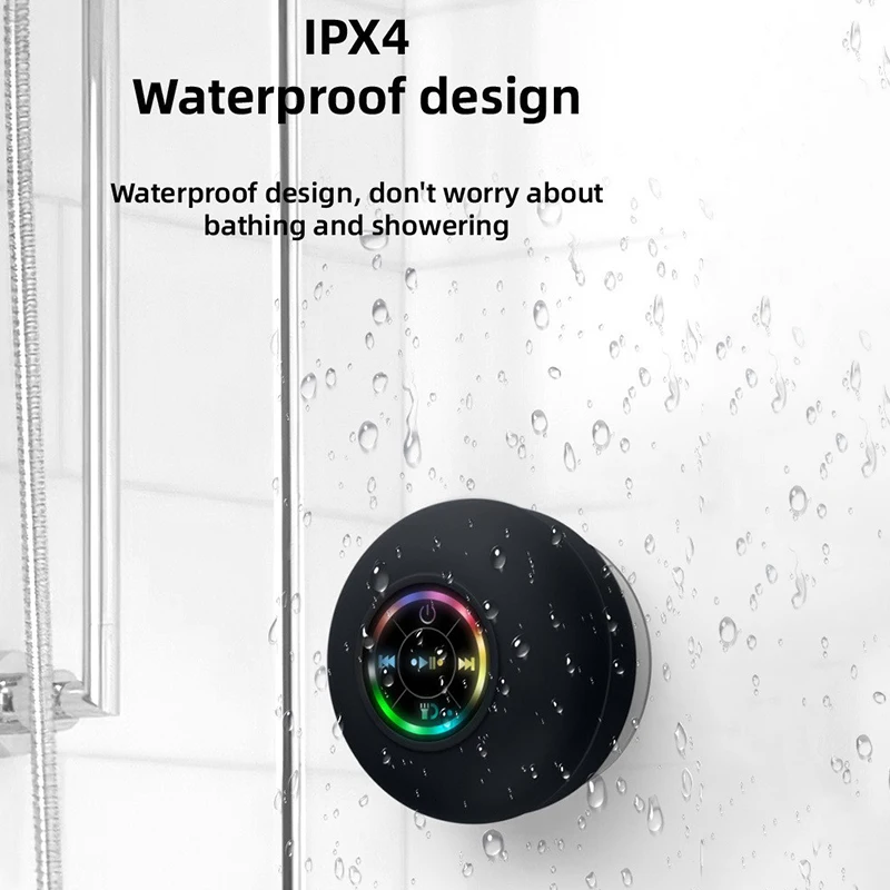 Xiaomi Portable Wireless Bluetooth Speaker LED IPX4 Waterproof Loudspeaker Outdoor Bathroom Large Suction Cup Stereo Sound Box