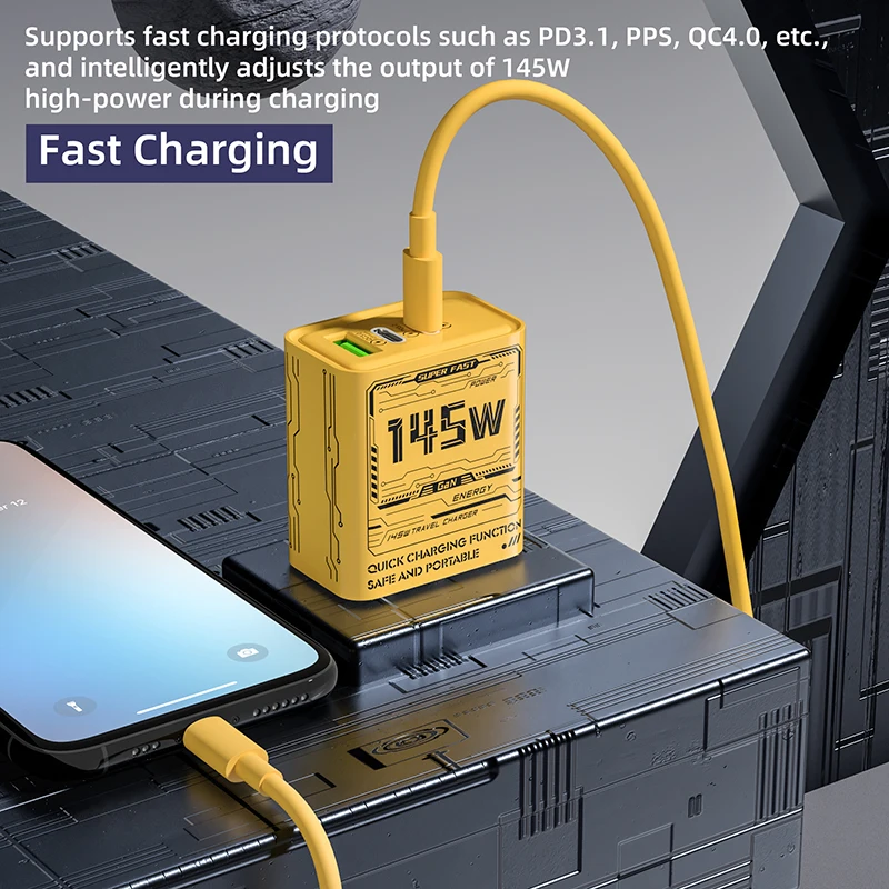 Xiaomi 145W Ultra Fast Charging 3-Ports PD USB Mobile Phones Charger EU/US/UK Plug Wall Adapter For iPhone Samsung Huawei NEW