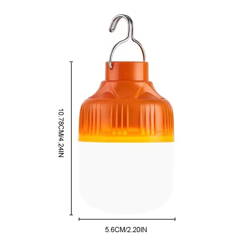 USB Rechargeable Camping Light Bulb Super Bright Portable LED 3 Modes Outdoor Lamp Emergency Fishing BBQ Tents Night Lighting