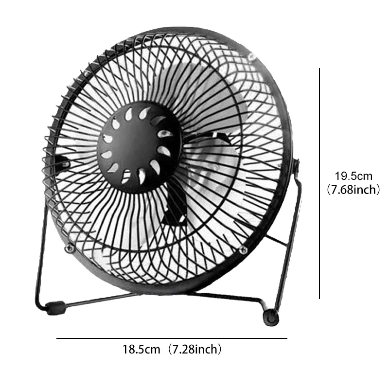 4/6-inch Desk Fan Strong Wind Silent USB Fan Portable Small Fan 360 Degree Rotatable Summer Cooling for Desktop Office Table PC