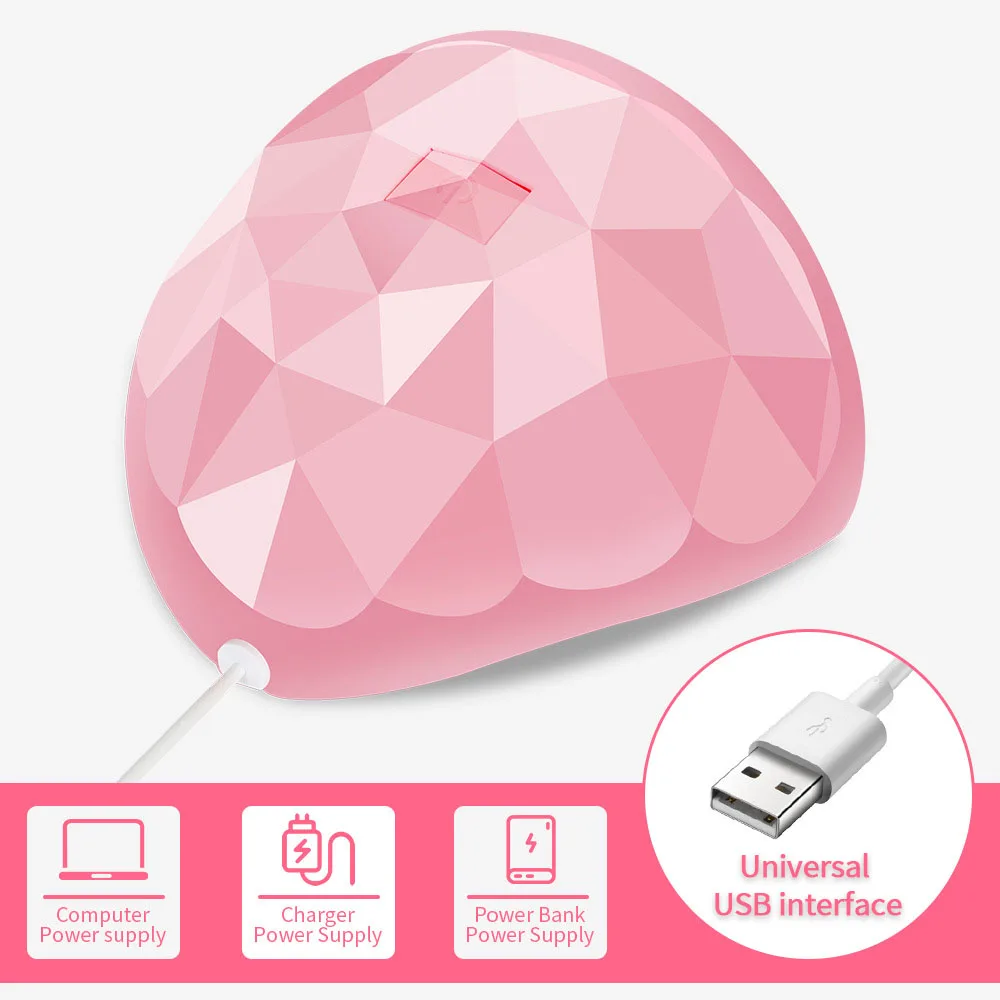 LULAA UV Nail Polish Lamp Gel Curing Polishing Lamp with Three Timing Modes & Automatic Sensing Mode Is Suitable for Home Salon