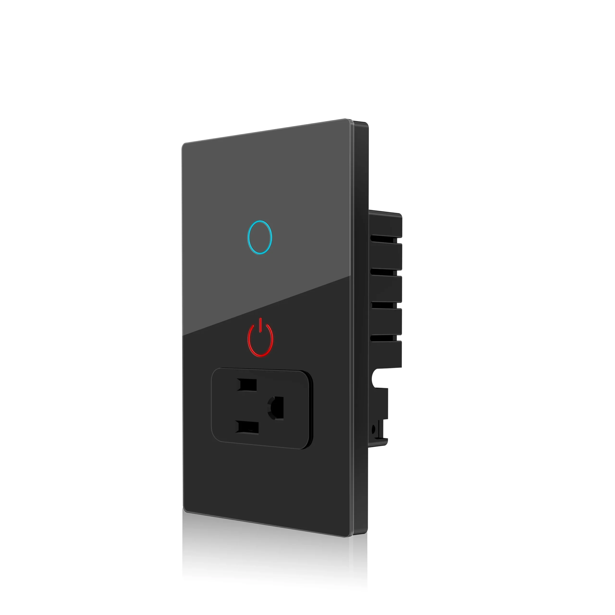 Wifi Smart Tuya Light Switch Stairs Mexico US Wall Socket American Plug Outlet Intelligent Glass Panel Remote Alexa Google Home