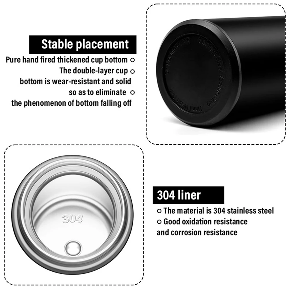 Car Stainless Steel Smart Thermos Mug Insulation Cup Led Digital Temperature Display For BMW E28 E30 E34 E36 M Performance X1 X2