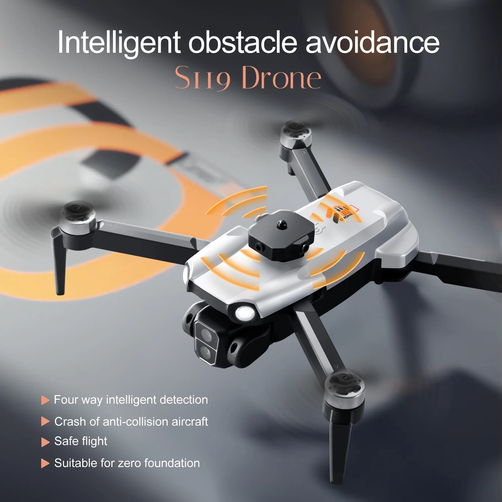 KBDFA Professional S119 Drone 8K With Dual Camera 5G WIFI Smart Obstacle Avoidance FPV Brushless Motor RC Quadcopter Mini Dron