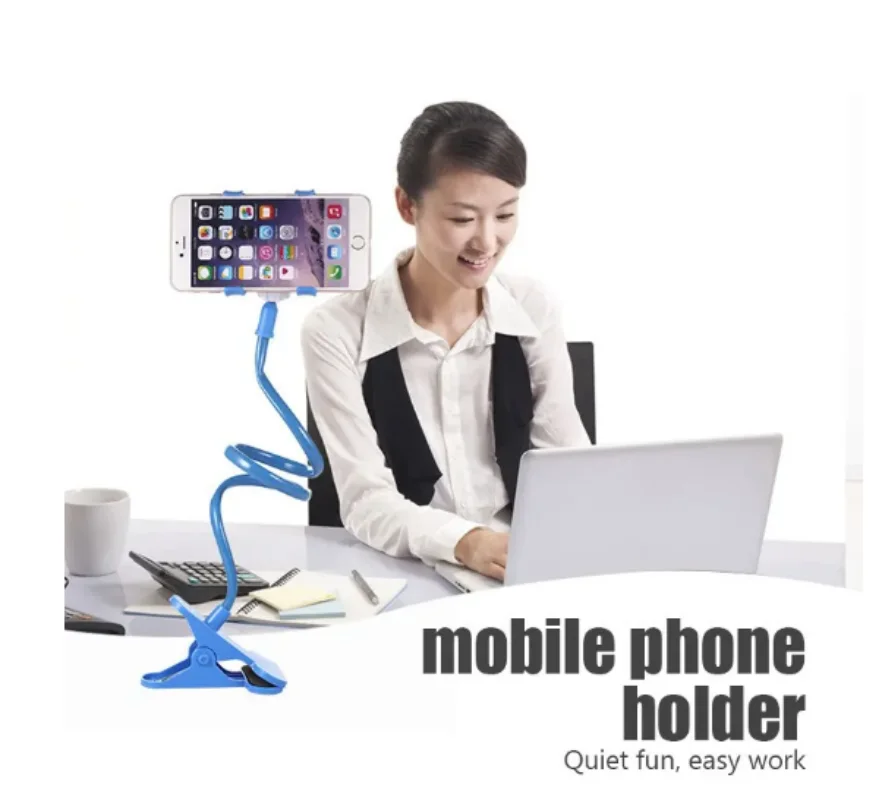 Universal Lazy Bracket Mobile Phone Holder Gooseneck Stand Stents Flexible Bed Desk Table Clip Bracket for Smartphone Holder