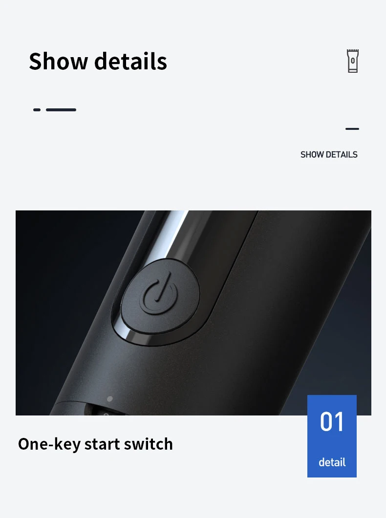 New Xiaomi Mijia Professional Clipper Hair Clipper 3 -Gear Adjustment  IPX7 Waterproof Hair Trimmer Machine With Charging Base