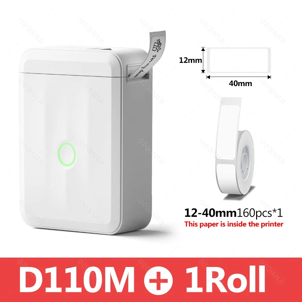 Niimbot D110 Smart Portable Label Printer Mini Pocket Thermal Sticker Maker Self-adhesive Label Papers For Office Home USE