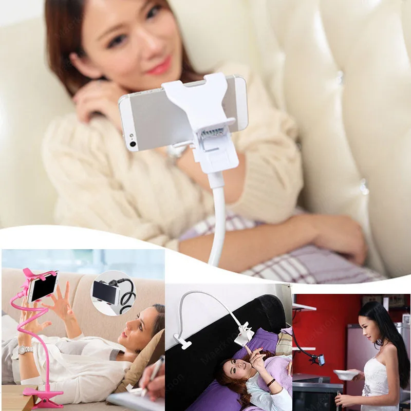 Universal Mobile Phone Holder Long Arm Lazy Bracket Clip Stand Stents Flexible Bed Desk Table Clip Bracket for Smartphone Holder