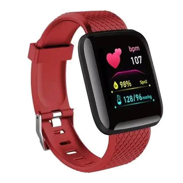 Smart Watch Sport Fitness Bracelet Control Music Message Display Pedometer Bluetooth Connect Smartwatch 116 Alarm Clock Weather