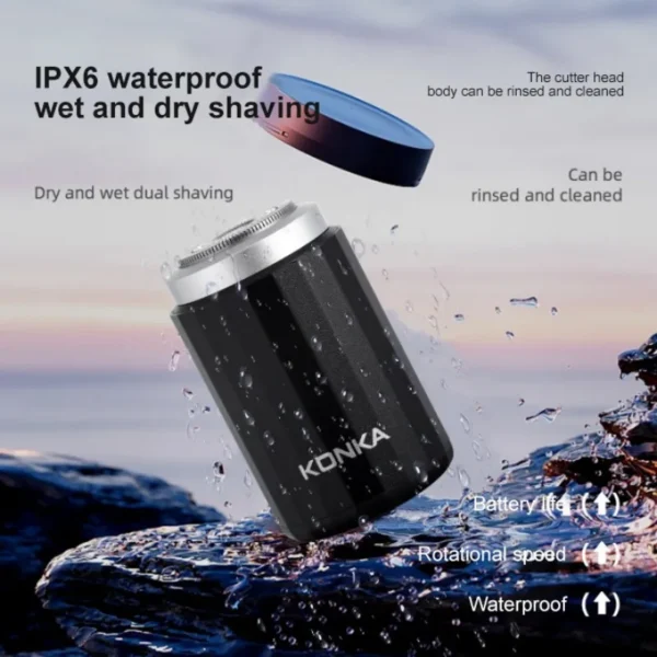 2025 NEW Type-c Rechargable Mini Portable Waterproof Electric Shaver  Strong High Speed Long Endurance Suitable Wet and Dry
