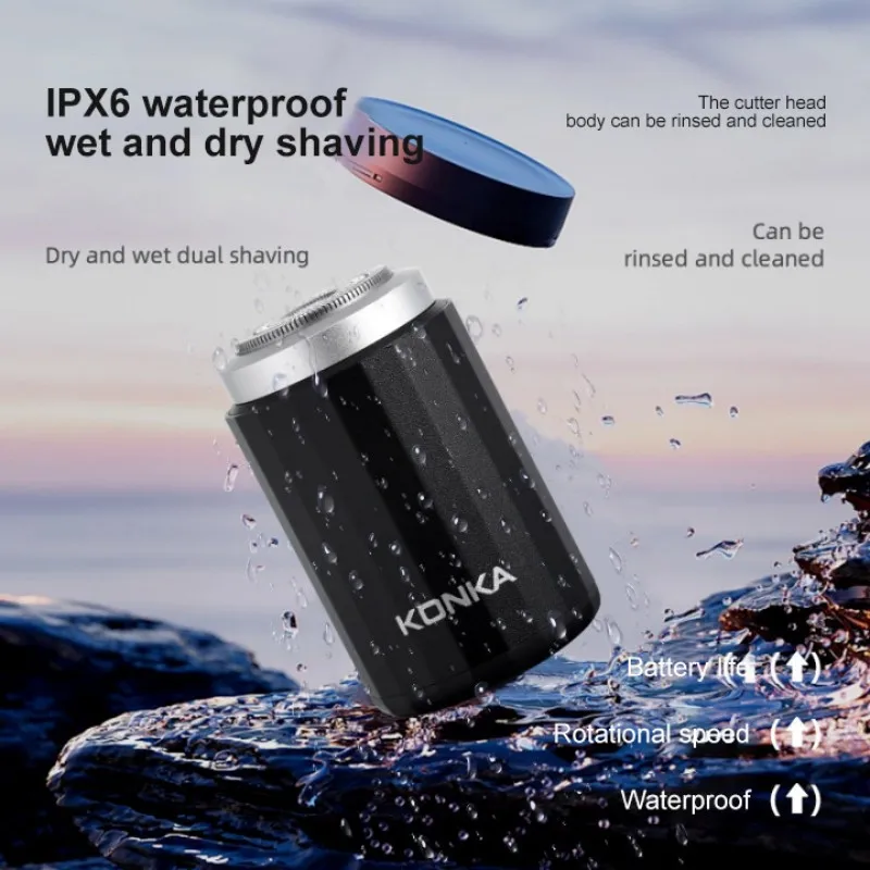 2025 NEW Type-c Rechargable Mini Portable Waterproof Electric Shaver  Strong High Speed Long Endurance Suitable Wet and Dry