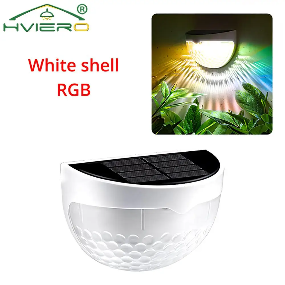 Outdoor Wall Lamp Solar Hedge Light 6LED Half Round Ladder Courtyard Garden Induction IP65 Waterproof Decoration Lighting Bright