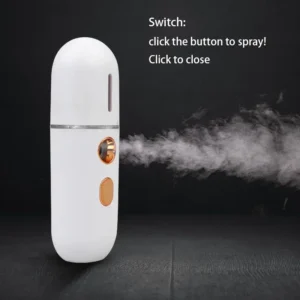 S4c3421afbe9f4e24b00bf0d340bd46566.webp Mini Portable Humidifier Nano Mister Facial Steamer Device Beauty Spray Hydrating Apparatus Cold Spray Apparatus Rechargeable