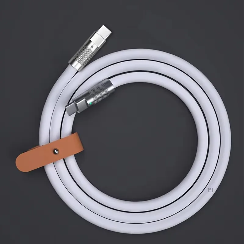 120w 6a Super Fast Charge PD Type C Liquid Silicone Cable Quick Charge 1M 2M Usb Cable Usb C to C Charger Cable