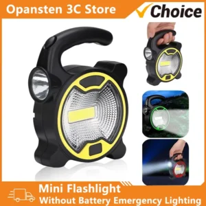 Mini Portable Work Light Battery Powered Handheld Lantern Super Bright Flashlight Outdoor Tent Camping Lights Without Battery