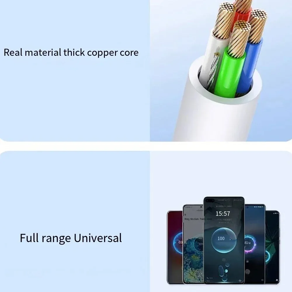 Type-C 120W 10A Quick Charging Cable for Samsung Xiaomi Huawei USB C Mobile Phone Data Cord Super Fast Charge Data Cable 0.25-3M