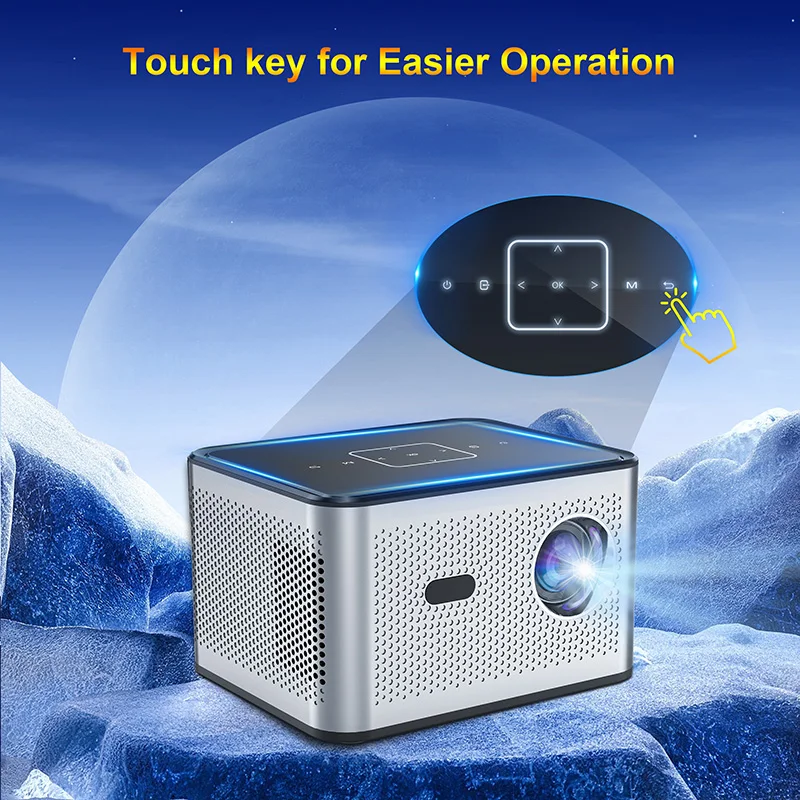 Xnano X3 Pro Mini Portable Projector 4k Video Decode Support Android WiFi LED 1080P Home Theater Video Beam Projector for Movies