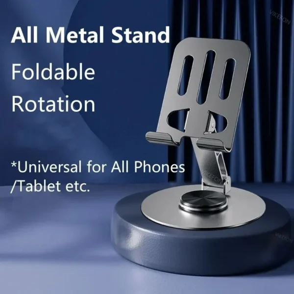 720 Rotate Aluminum Alloy Portable Tablet Holder For iPad Adjustable Flexible Folding Lazy Desktop Live Mobile Phone Stand Mount