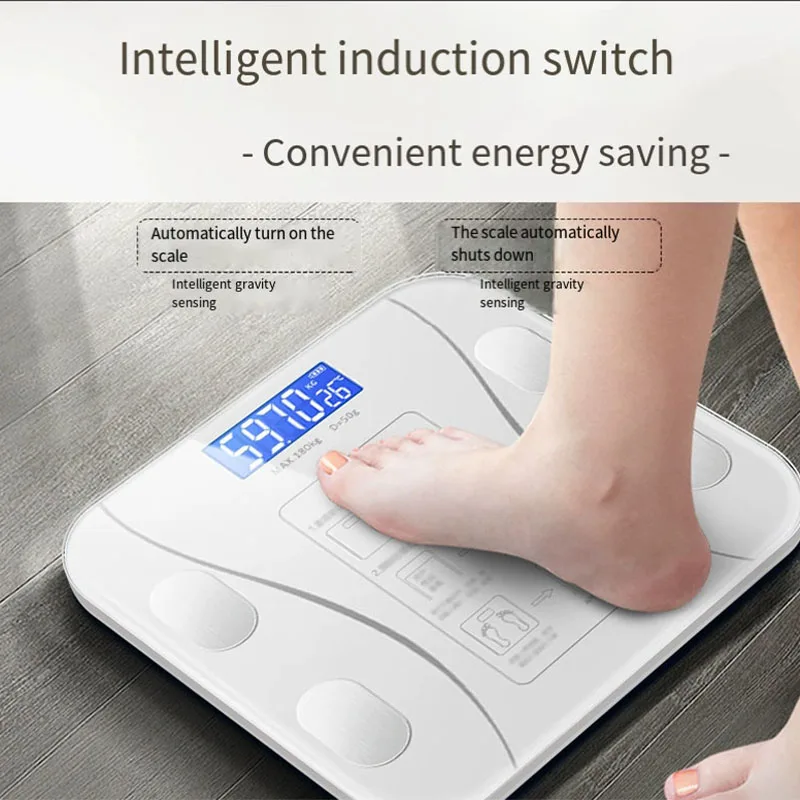 New charging smart app synchronizes body fat scales bathroom digital proportions Bluetooth weight loss body fat scales