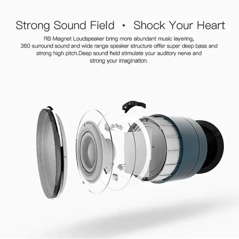 Portable Wireless Bass Speaker Audio, Mini Car Small Speaker Auxiliary FM TF USB Plug-in Card Outdoor Portable Small Speaker