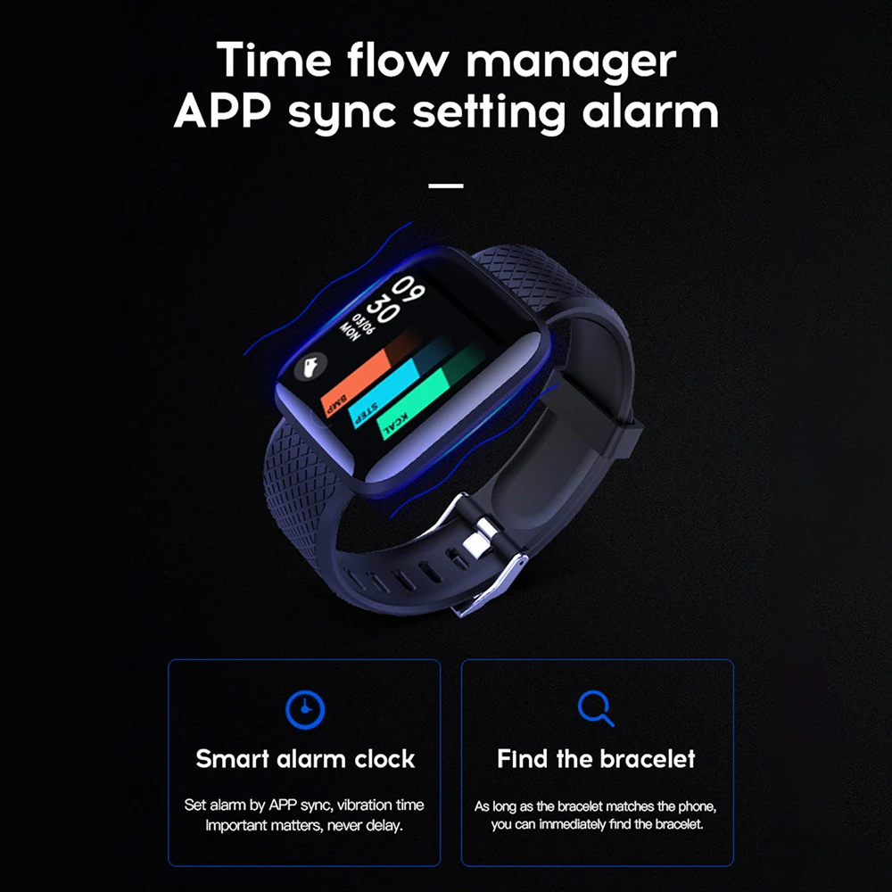 116plus Smart Watch For Men Women Gift 1.3 inch Screen Sports Fitness Watches Wristwatch Bluetooth 5.0 Calls Digital Smartwatch