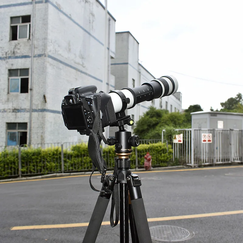 Lightdow Super Telephoto Manual Zoom Lens 420-800mm F8.3-16 With T2 Ring Adapter for Sony Canon Nikon Pentax Olympus Cameras