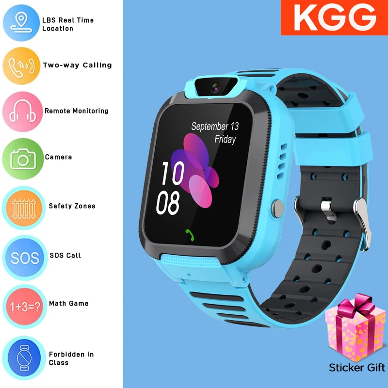 ﻿ Kids Smart Watch Phone 4G Sim Card 2G Internet SOS LBS Location Call Child SmartWatch Camera Waterproof Clock For Boys Girls