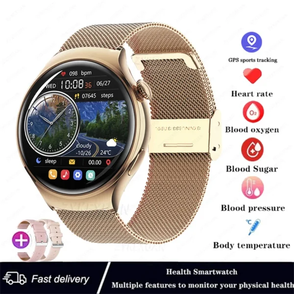 For Huawei WATCH 4 Smart Watch Women 360*360 AMOLED HD Screen NFC IP68 Waterproof Heart Rate Health Monitor Smartwatch 2025 New