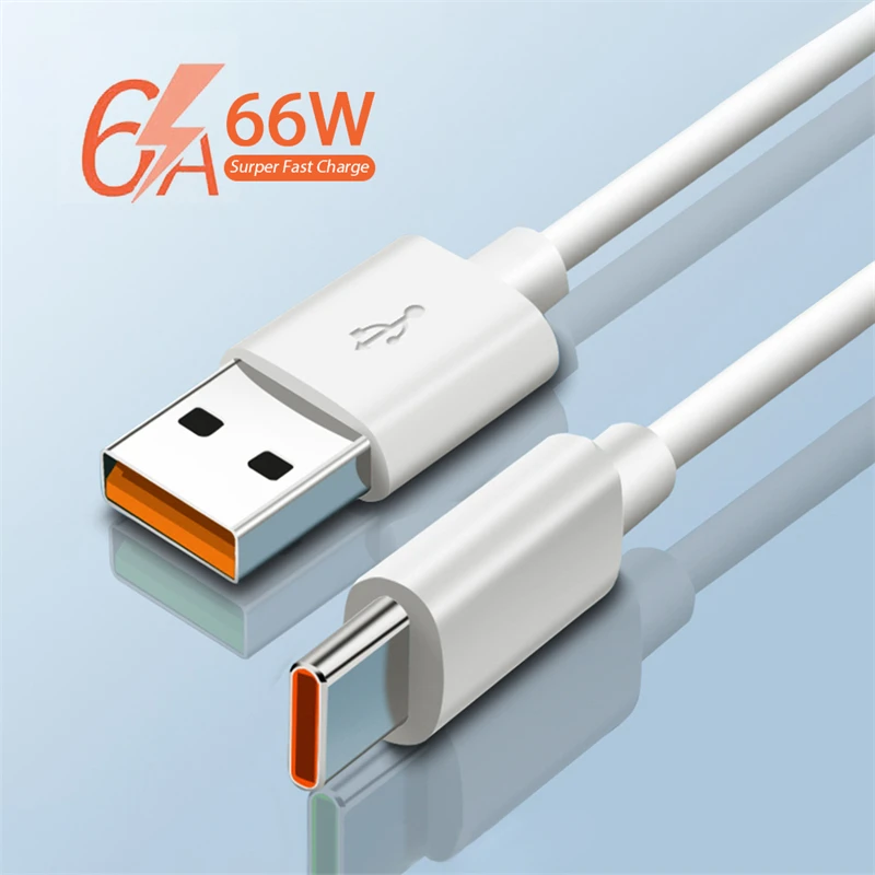 6A 66W Super Fast EU Wall Charger For Huawei Mate 40 50 60 P50 Nova 8 9 10 Honor 90 100 X7 X8 X9 Magic Type C Charging USB Cable