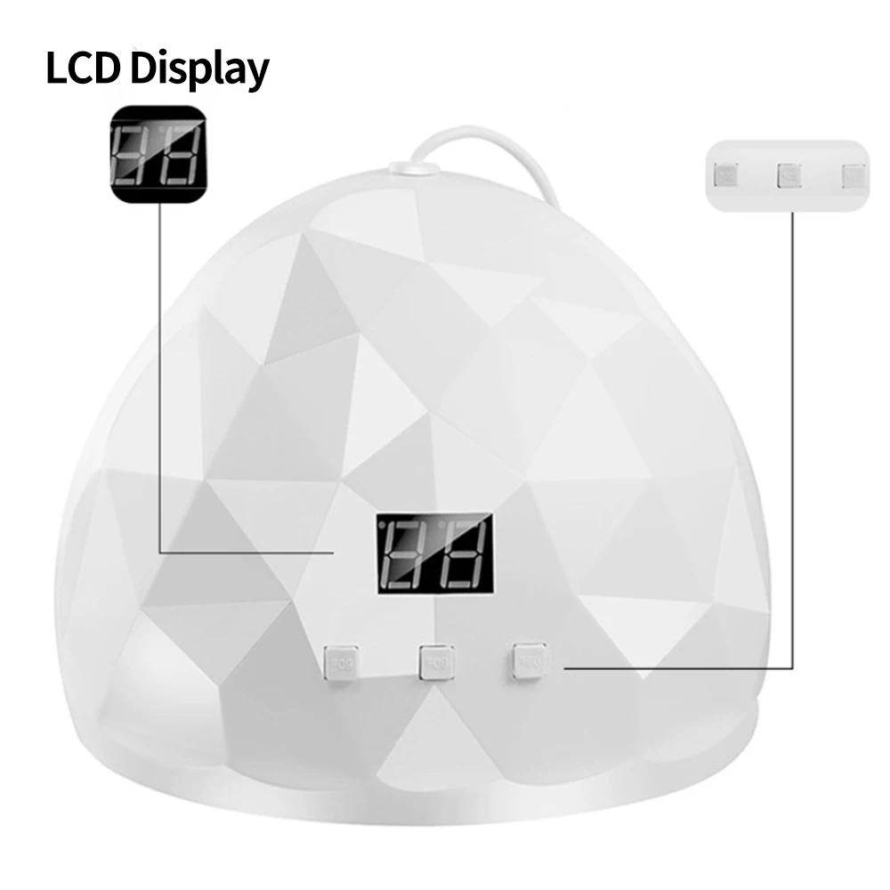 LULAA UV Nail Polish Lamp Gel Curing Polishing Lamp with Three Timing Modes & Automatic Sensing Mode Is Suitable for Home Salon
